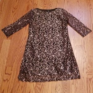 Rose gold lace dress